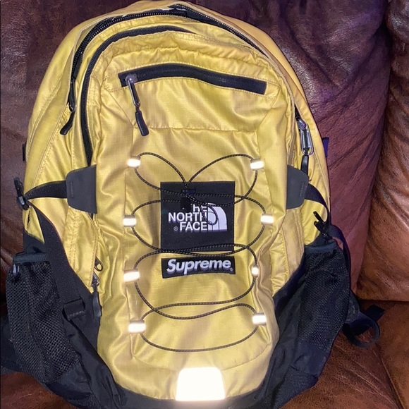 supreme backpack gold